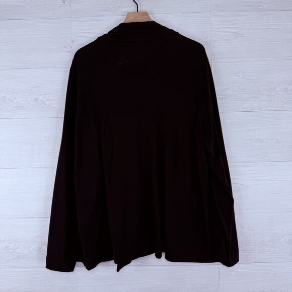 Eileen Fisher High Collar Jacket Size 2X Black Organic Cotton Classic Mature NWT - Picture 10 of 16